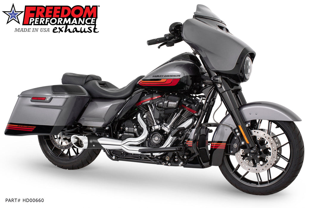 FREEDOM EXHAUST - TOURING 2-INTO-1 TURNOUT/SIDEDUMP FULL SYSTEM BUNDLE