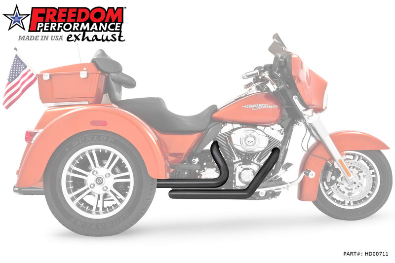 HARLEY FREE WHEELER RIGHT SIDE TUCK & UNDER & CLASSIC TRUE-DUAL HEADERS BUNDLE