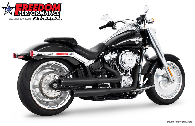 FREEDOM EXHAUST -  SOFTAIL/M8 WIDE TIRE STANDARD, LOW RIDER, SLIM, FAT BOY, BREAKOUT & STREET BOB 3.25" SLIP-ONS