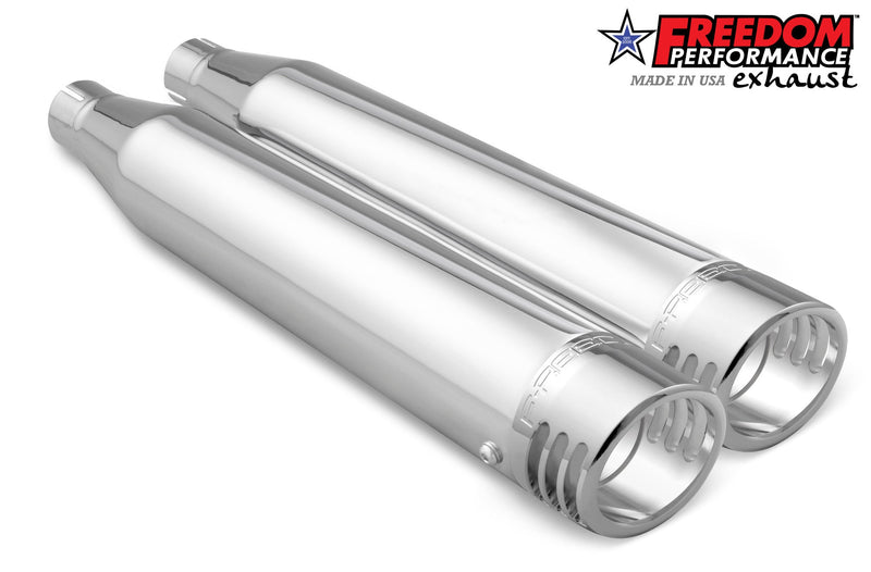 FREEDOM EXHAUST -  SOFTAIL/M8 WIDE TIRE STANDARD, LOW RIDER, SLIM, FAT BOY, BREAKOUT & STREET BOB 3.25" SLIP-ONS