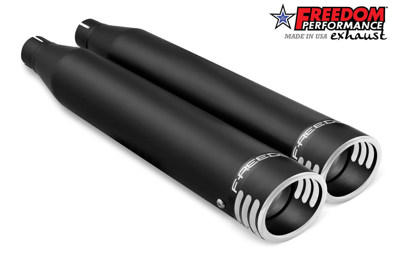 FREEDOM EXHAUST -  SOFTAIL/M8 WIDE TIRE STANDARD, LOW RIDER, SLIM, FAT BOY, BREAKOUT & STREET BOB 3.25" SLIP-ONS