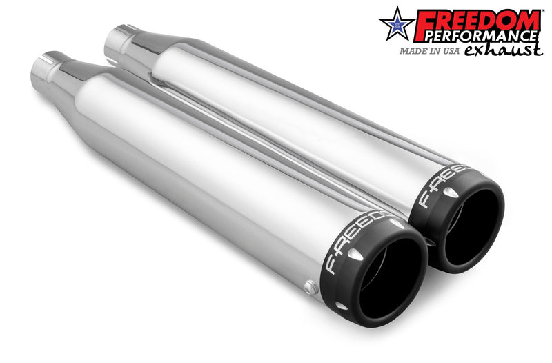 FREEDOM EXHAUST -  SOFTAIL/M8 WIDE TIRE STANDARD, LOW RIDER, SLIM, FAT BOY, BREAKOUT & STREET BOB 3.25" SLIP-ONS