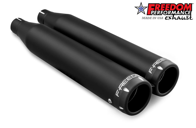 FREEDOM EXHAUST -  SOFTAIL/M8 WIDE TIRE STANDARD, LOW RIDER, SLIM, FAT BOY, BREAKOUT & STREET BOB 3.25" SLIP-ONS