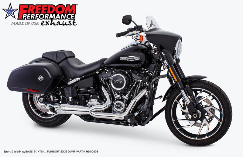 FREEDOM EXHAUST -  SOFTAIL 2-INTO-1 TURNOUT/SIDEDUMP BUNDLE