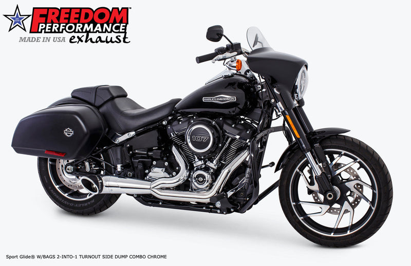 FREEDOM EXHAUST -  SOFTAIL 2-INTO-1 TURNOUT/SIDEDUMP BUNDLE