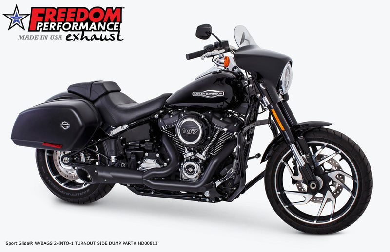 FREEDOM EXHAUST -  SOFTAIL 2-INTO-1 TURNOUT/SIDEDUMP BUNDLE