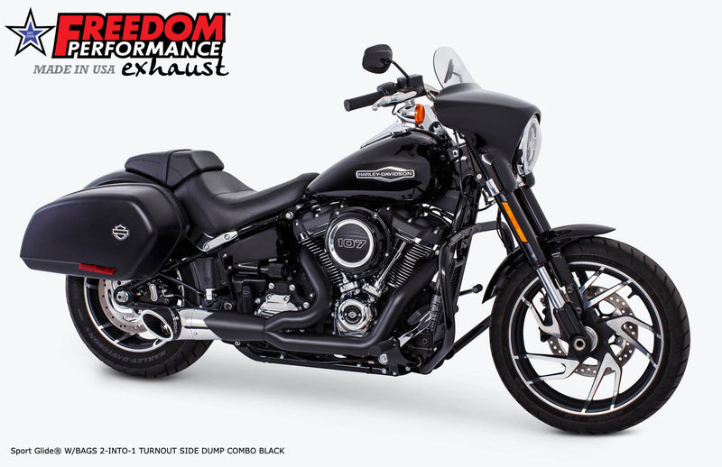 FREEDOM EXHAUST -  SOFTAIL 2-INTO-1 TURNOUT/SIDEDUMP BUNDLE