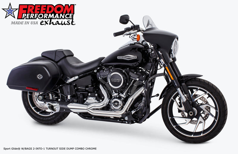 FREEDOM EXHAUST -  SOFTAIL 2-INTO-1 TURNOUT/SIDEDUMP BUNDLE