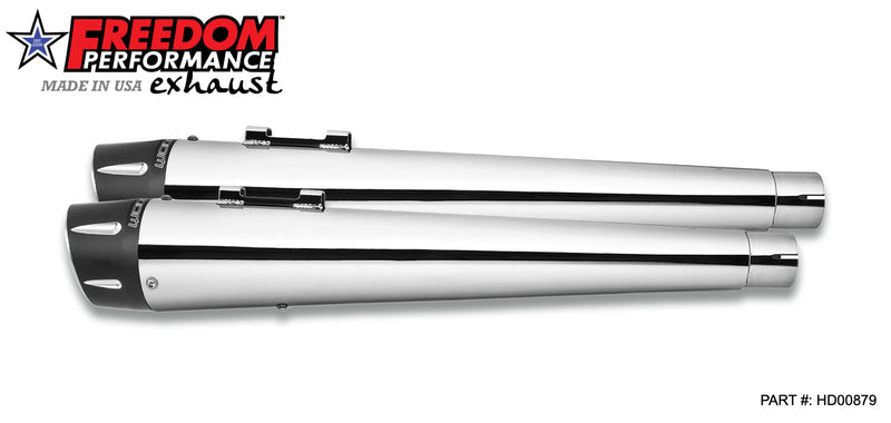 FREEDOM EXHAUST -  TOURING/TRIKE AMERICAN OUTLAW & COMBAT FLUTED 4.5" MEGAPHONE SLIP-ONS