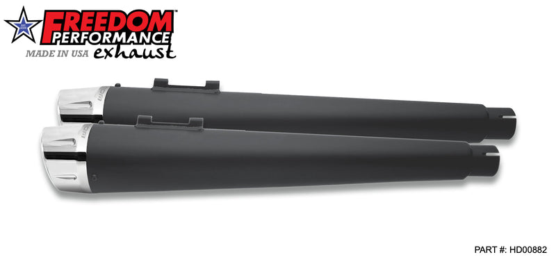 FREEDOM EXHAUST -  TOURING/TRIKE AMERICAN OUTLAW & COMBAT FLUTED 4.5" MEGAPHONE SLIP-ONS