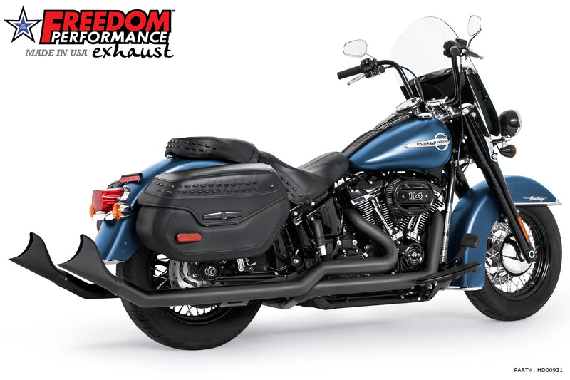 FREEDOM EXHAUST -  SOFTAIL 2.5" UPSWEPT TRUE-DUAL COMPLETE SYSTEM M8 ONLY *NOT FOR WIDE TIRE BIKES