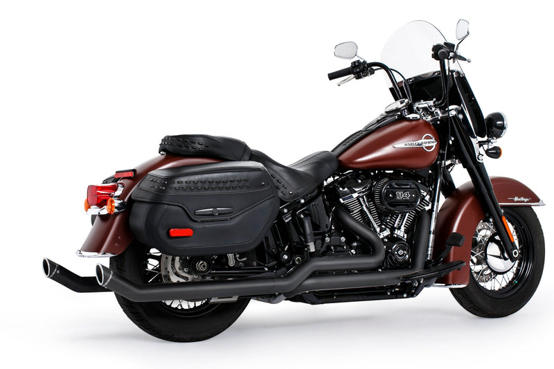 HARLEY SOFTAIL 2.5" UPSWEPT TRUE-DUAL COMPLETE SYSTEM M8 ONLY BUNDLE *NOT FOR WIDE TIRE BIKES