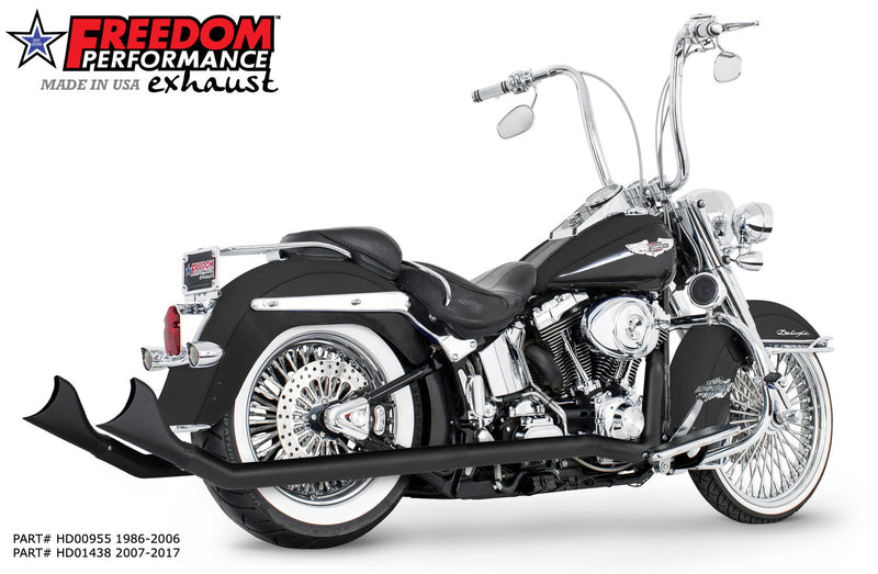 FREEDOM EXHAUST -  SOFTAIL 2.5" CLASSIC SHARKTAIL TRUE-DUALS FULL SYSTEM 1986-2017