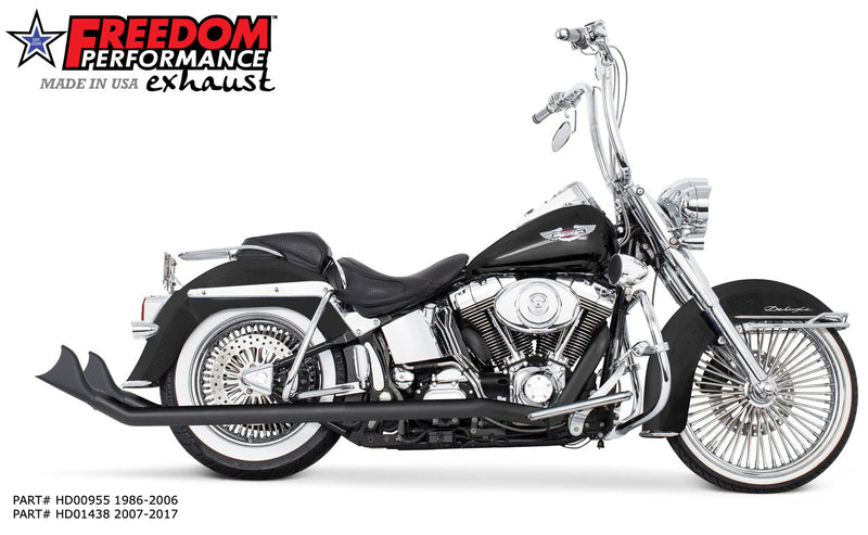 FREEDOM EXHAUST -  SOFTAIL 2.5" CLASSIC SHARKTAIL TRUE-DUALS FULL SYSTEM 1986-2017