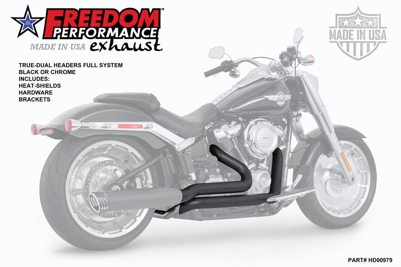 FREEDOM EXHAUST -  SOFTAIL RIGHT SIDE TUCK & UNDER TRUE-DUAL HEADERS ONLY (M8 SOFTAILS ONLY)