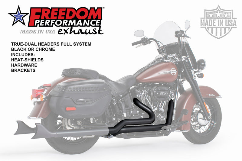 FREEDOM EXHAUST -  SOFTAIL RIGHT SIDE TUCK & UNDER TRUE-DUAL HEADERS ONLY (M8 SOFTAILS ONLY)