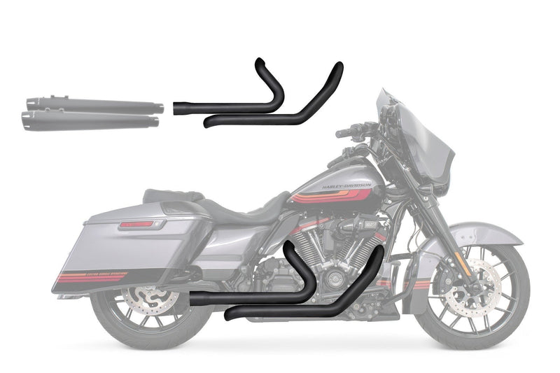 FREEDOM EXHAUST -  TOURING RIGHT SIDE TUCK & UNDER TRUE-DUAL HEADERS