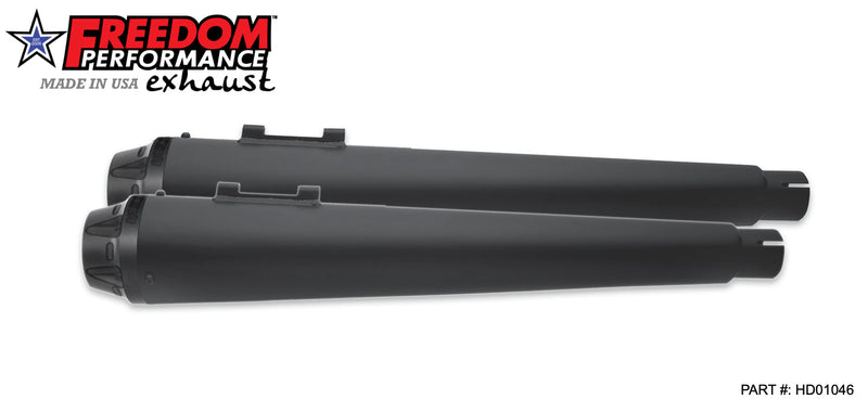 FREEDOM EXHAUST -  SOFTAIL M8 ONLY AMERICAN OUTLAW & COMBAT FLUTED 4.5" MEGAPHONE SLIP-ONS