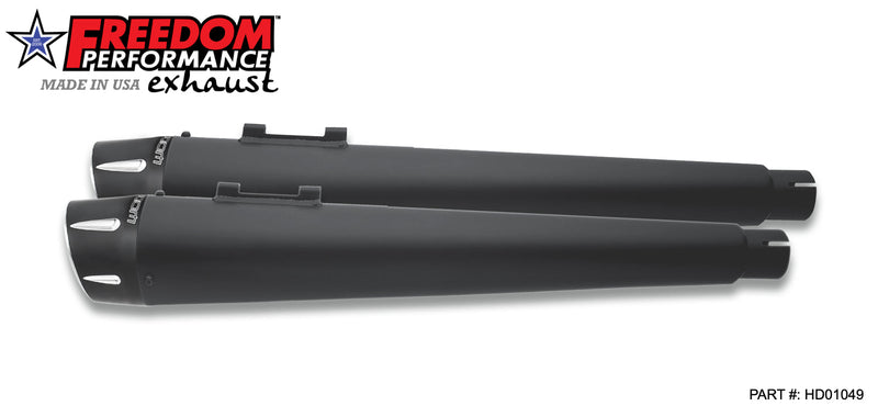 FREEDOM EXHAUST -  SOFTAIL M8 ONLY AMERICAN OUTLAW & COMBAT FLUTED 4.5" MEGAPHONE SLIP-ONS