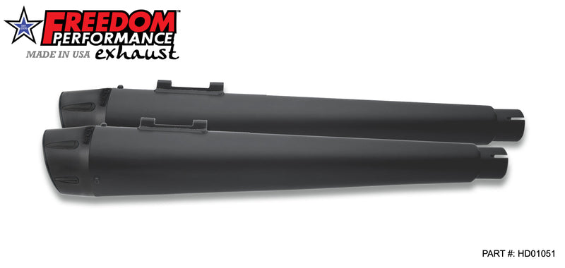 FREEDOM EXHAUST -  SOFTAIL M8 ONLY AMERICAN OUTLAW & COMBAT FLUTED 4.5" MEGAPHONE SLIP-ONS