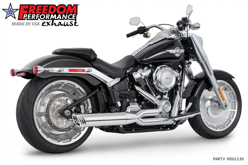 FREEDOM EXHAUST -  SOFTAIL "WIDE-TIRE" 4" UNION 2-INTO-1 RIGHT-SIDE ONLY 2018-PRESENT