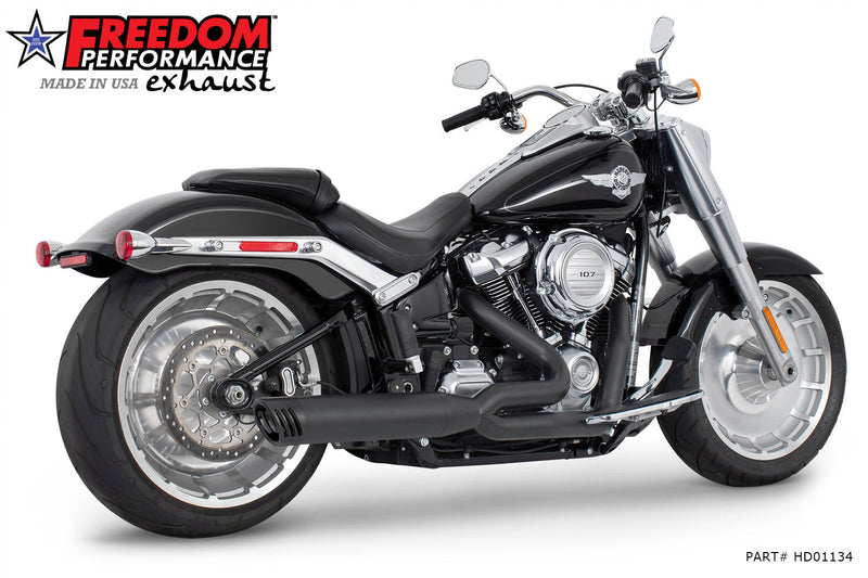 FREEDOM EXHAUST -  SOFTAIL "WIDE-TIRE" 4" UNION 2-INTO-1 RIGHT-SIDE ONLY 2018-PRESENT