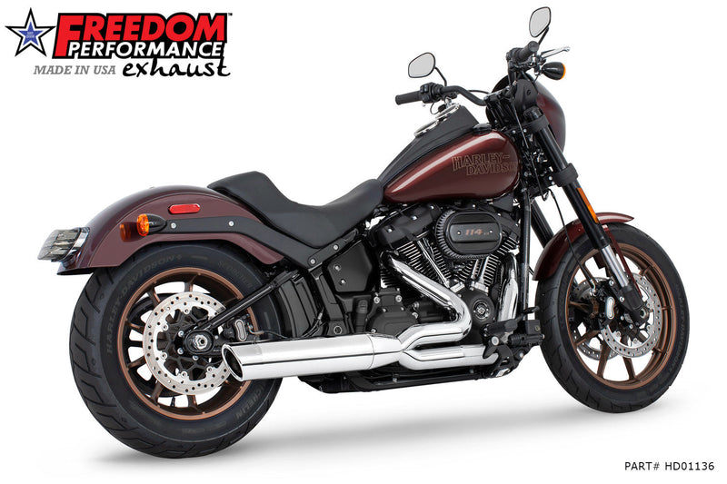 FREEDOM EXHAUST - SOFTAIL "SLIM-TIRE" 4" UNION 2-INTO-1 RIGHT-SIDE ONLY 2018-PRESENT