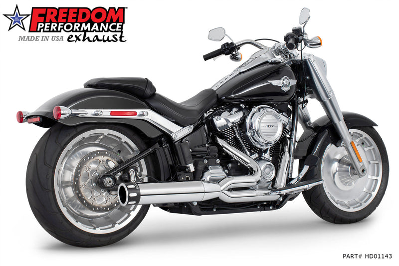 FREEDOM EXHAUST -  SOFTAIL "WIDE-TIRE" 4" UNION 2-INTO-1 RIGHT-SIDE ONLY 2018-PRESENT