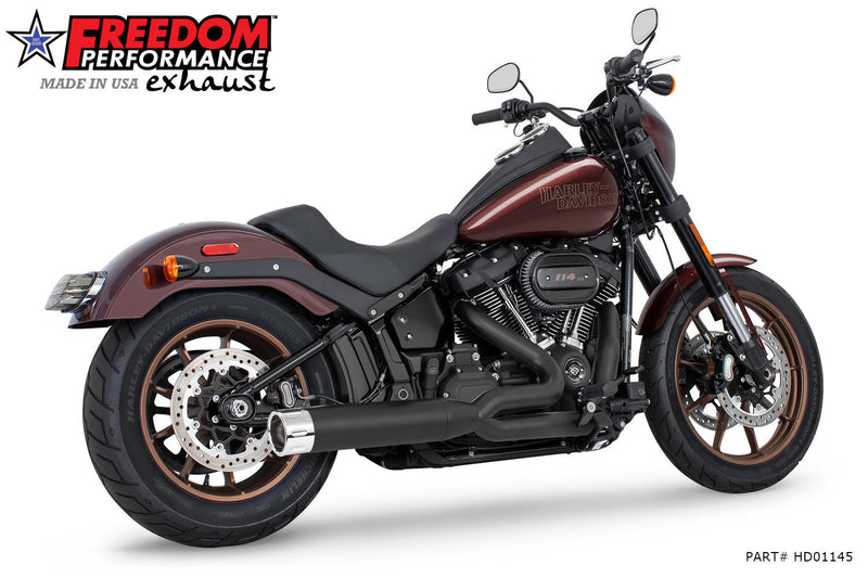 FREEDOM EXHAUST - SOFTAIL "SLIM-TIRE" 4" UNION 2-INTO-1 RIGHT-SIDE ONLY 2018-PRESENT