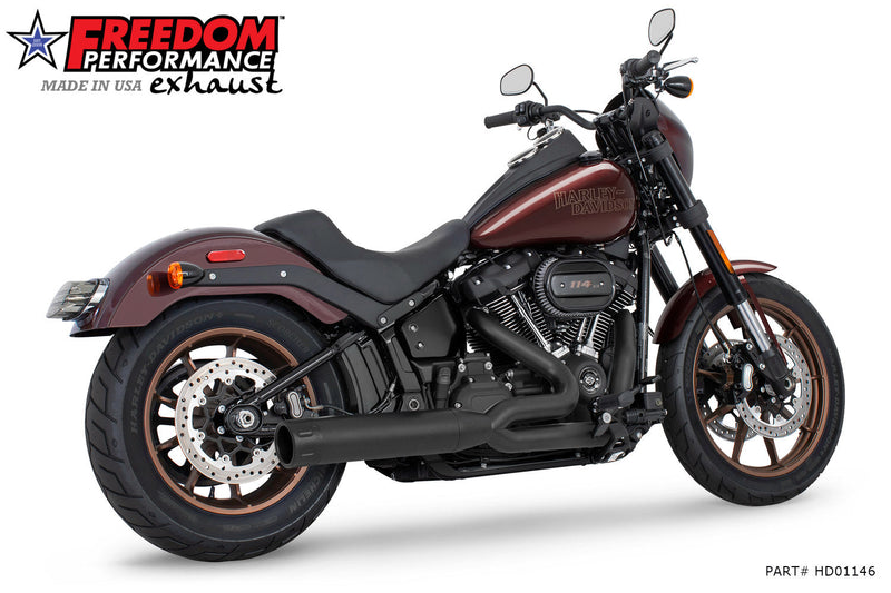FREEDOM EXHAUST - SOFTAIL "SLIM-TIRE" 4" UNION 2-INTO-1 RIGHT-SIDE ONLY 2018-PRESENT