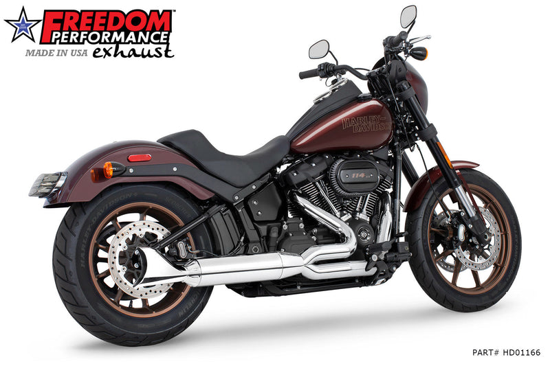 FREEDOM EXHAUST - SOFTAIL "SLIM-TIRE" 4" UNION 2-INTO-1 RIGHT-SIDE ONLY 2018-PRESENT