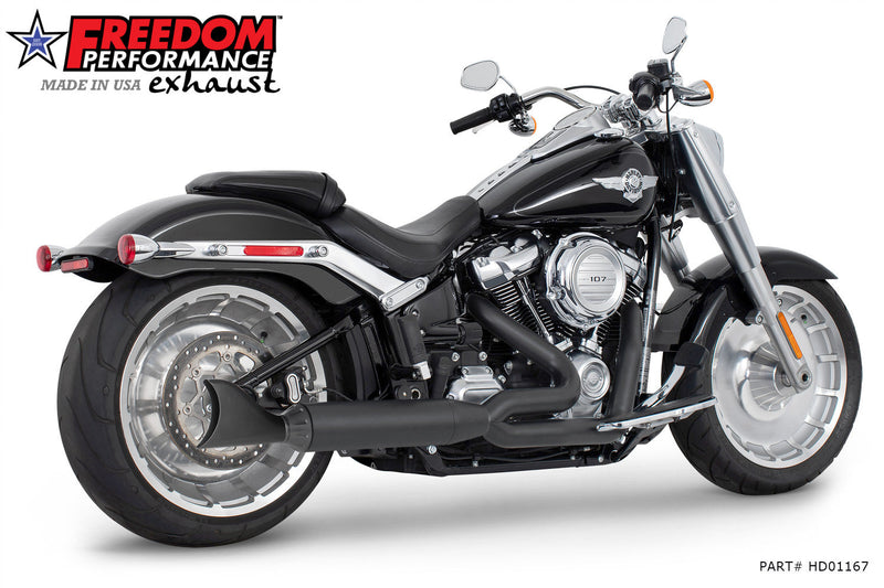 FREEDOM EXHAUST -  SOFTAIL "WIDE-TIRE" 4" UNION 2-INTO-1 RIGHT-SIDE ONLY 2018-PRESENT