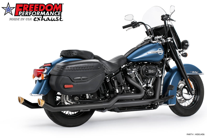 FREEDOM EXHAUST -  SOFTAIL 2.5" UPSWEPT TRUE-DUAL COMPLETE SYSTEM M8 ONLY *NOT FOR WIDE TIRE BIKES