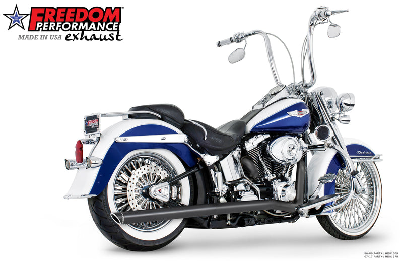 FREEDOM EXHAUST 2.5" CLASSIC TRUE-DUALS FULL SYSTEM - 1986-2017 SOFTAIL MODELS