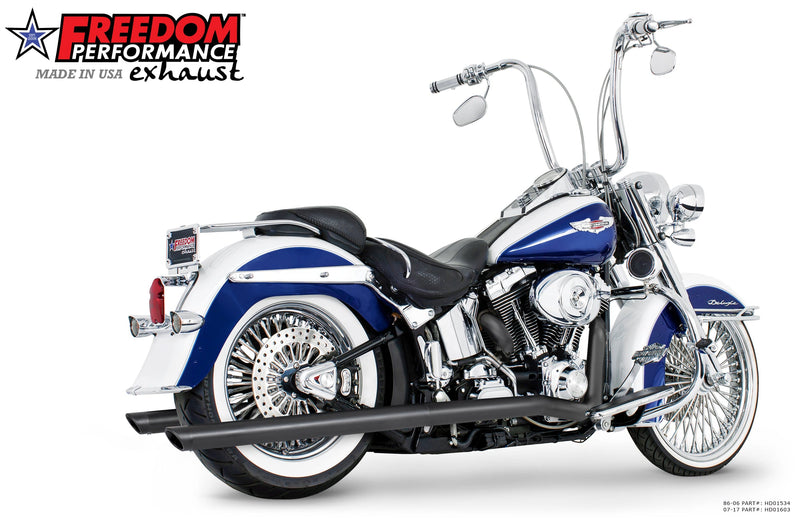 FREEDOM EXHAUST 2.5" CLASSIC TRUE-DUALS FULL SYSTEM - 1986-2017 SOFTAIL MODELS