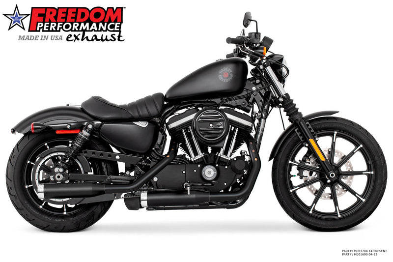 FREEDOM EXHAUST -  SPORTSTER 3.25" SLIP-ONS 2004-PRESENT