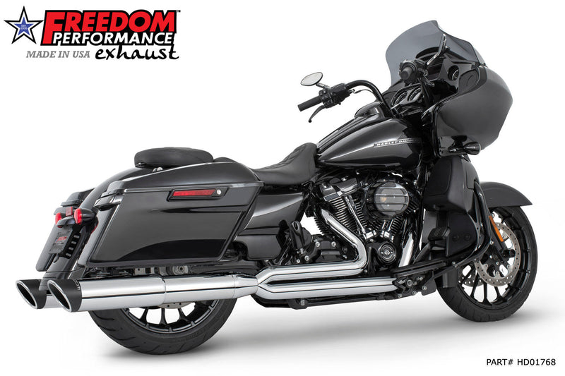 FREEDOM EXHAUST - TOURING 4.5" 2 STEPPED UNION 2-INTO-1 SYSTEM with LEFT SIDE GHOST PIPE 2017-PRESENT
