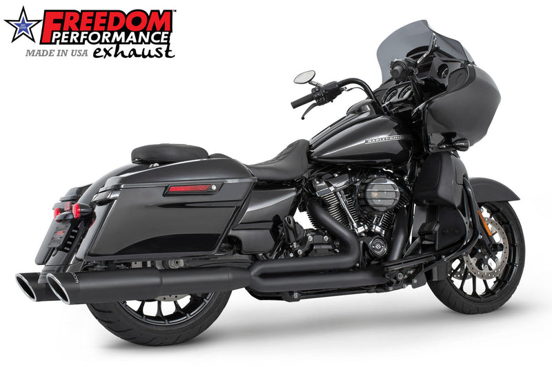 HARLEY TOURING 4.5" 2 STEPPED UNION 2-INTO-1 SYSTEM with LEFT SIDE GHOST PIPE 2017-PRESENT (SPECIAL ORDER)