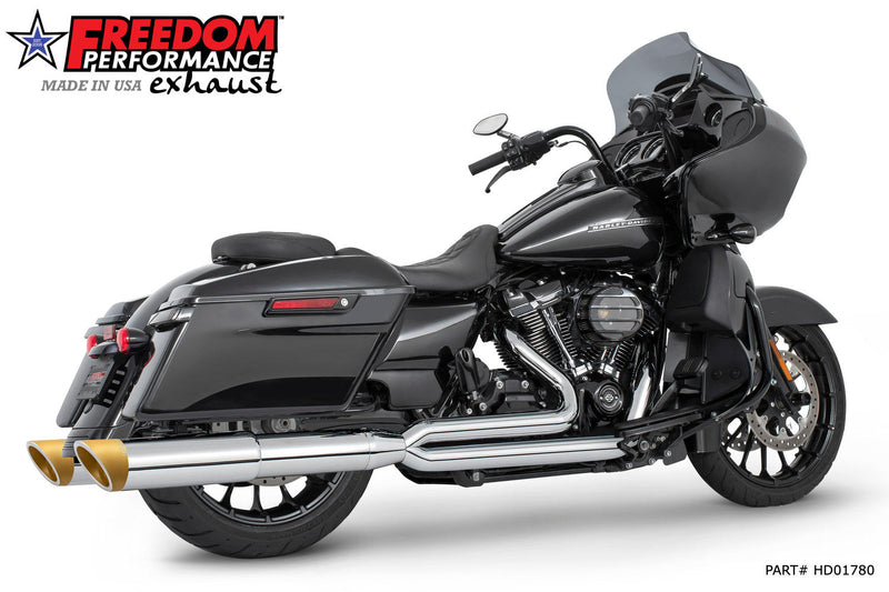 HARLEY TOURING 4.5" LEFT SIDE GHOST PIPE FOR 2 STEPPED UNION 2-INTO-1 SYSTEM  ONLY 2017-PRESENT (SPECIAL ORDER)