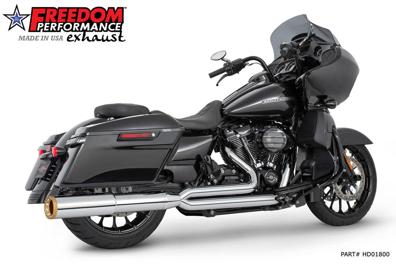 HARLEY TOURING 4.5" 2 STEPPED UNION 2-INTO-1 RIGHT-SIDE ONLY 2017-PRESENT BUNDLE