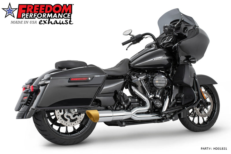 FREEDOM EXHAUST -  TOURING 4.5" 2 STEPPED SHORT UNION 2-INTO-1 RIGHT-SIDE ONLY 2017-PRESENT