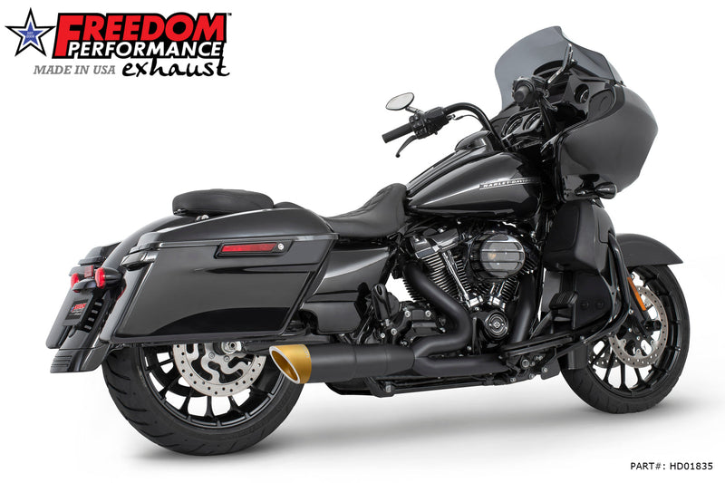FREEDOM EXHAUST -  TOURING 4.5" 2 STEPPED SHORT UNION 2-INTO-1 RIGHT-SIDE ONLY 2017-PRESENT