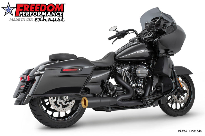 FREEDOM EXHAUST -  TOURING 4.5" 2 STEPPED SHORT UNION 2-INTO-1 RIGHT-SIDE ONLY 2017-PRESENT
