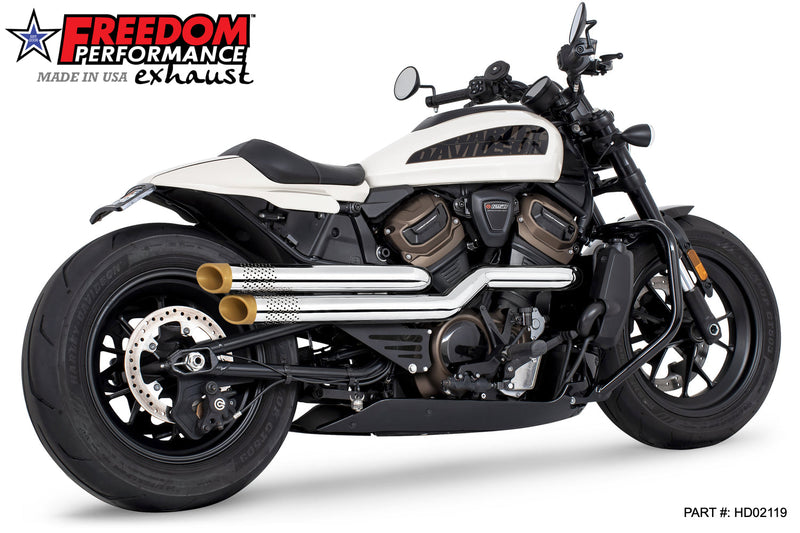 FREEDOM EXHAUST -  SPORTSTER S "NEW 2023" INDEPENDENCE "PERFORATED" HIGH Fits 2021 to Present