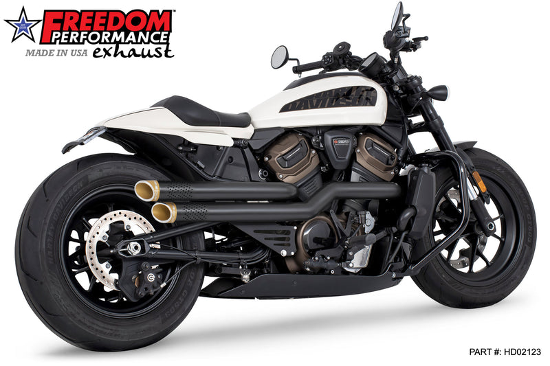 FREEDOM EXHAUST -  SPORTSTER S "NEW 2023" INDEPENDENCE "PERFORATED" HIGH Fits 2021 to Present