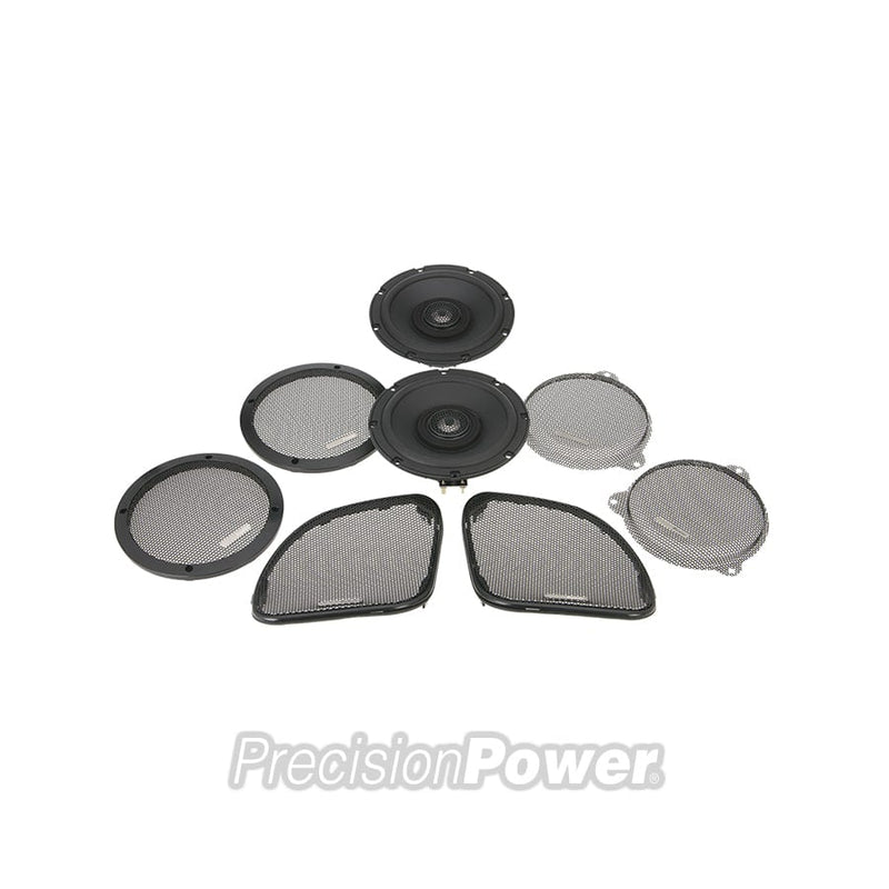PRECISION POWER 2014-2023 Harley-Davidson® Speaker Upgrade Kit W/ Grills For Touring Models  / HD14.652