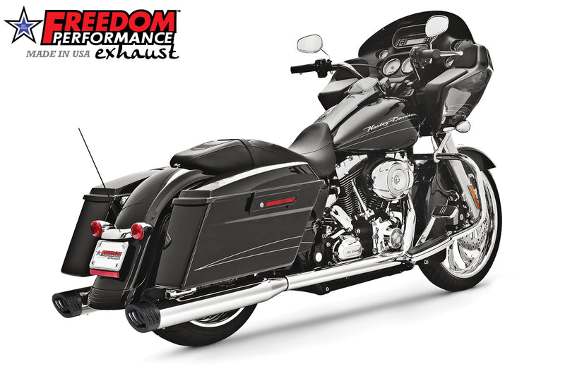 HARLEY TOURING 4" 5 STEPPED RACING COMPLETE TRUE DUAL SYSTEM 1995-2016