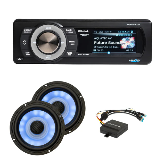 AQUATIC AV Ultra RGB & Stereo Plus Kit for Harley 98-13