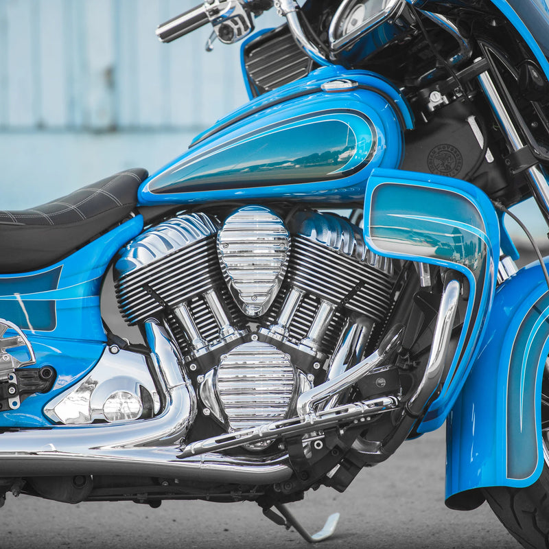 ARLEN NESS Finned Cam Cover - Chrome - Indian