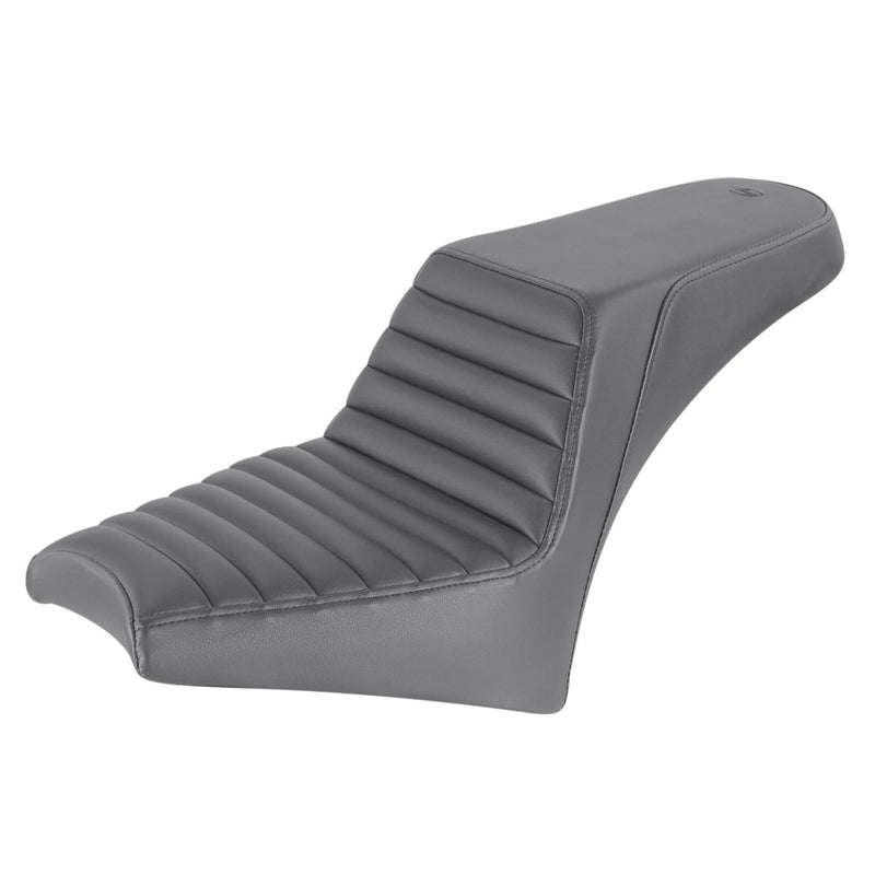 SADDLEMEN Step-Up Seat - Front Tuck-n'-Roll/Rear Smooth - Black - Scout '18-'24